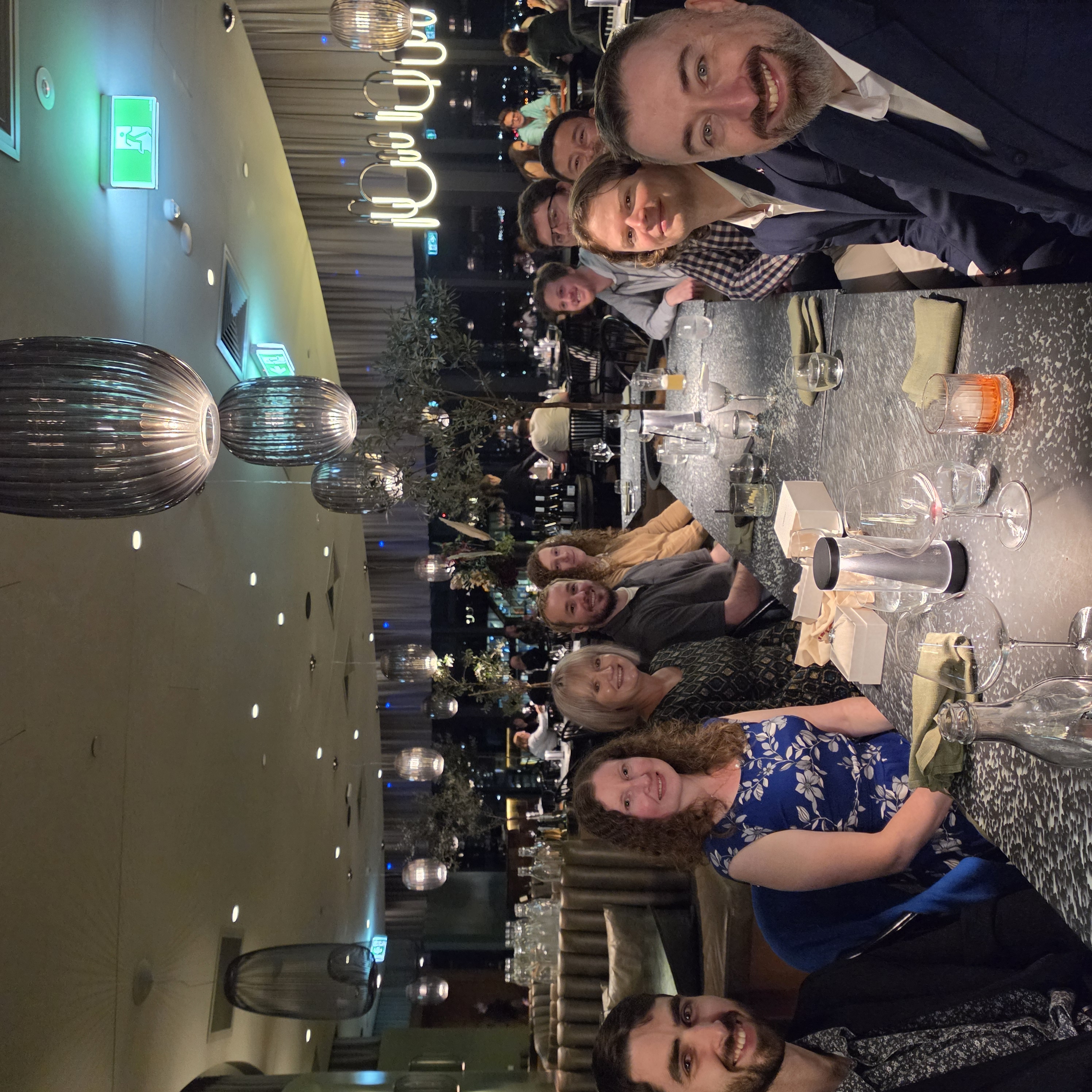 Team celebrating 10 years for Jennifer at devfu